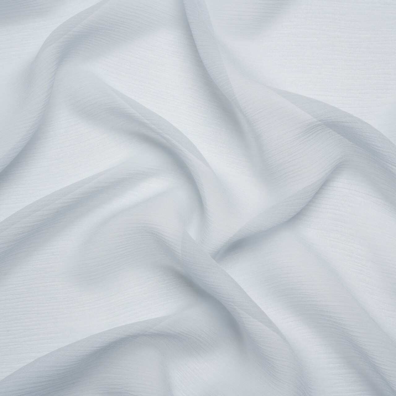 1 Yard Gray Dawn Crinkled Silk Chiffon Fabric Sheer Lightweight Perfect for Flowing Dresses, 43 Inches Wide